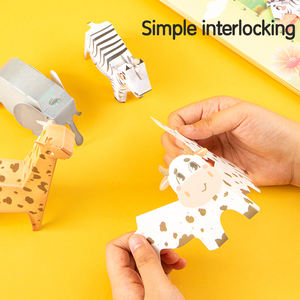 Deli EH782 3D animal en trois dimensions <span class=keywords><strong>origami</strong></span> livre fait à la main <span class=keywords><strong>pour</strong></span> enfants sac de matériel spécial <span class=keywords><strong>pour</strong></span> la <span class=keywords><strong>maternelle</strong></span> jouets de 3 ans - Product Image 3