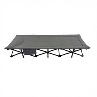 Lit de camping portable YIXUN moderne en métal pour adulte, à fixation latérale, pour usage extérieur, intérieur ou bureau, grande capacité, gris, 14 pieds, en tissu Oxford
