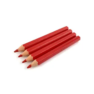 3.5 ”短塑料儿童画红色彩色铅笔散装