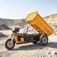 Mini-dumper électrique robuste de 3 tonnes, faible bruit, longue autonomie, pour le transport de minerai dans les tunnels et les carrières