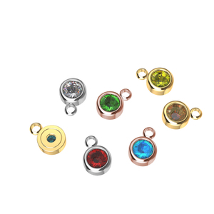 Colgante de esmeralda de piedra única Collar de piedras preciosas Mes DE NACIMIENTO Encantos de piedra Collar de piedra natal Oro laminado - Product Image 1