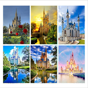 Taladro completo 5D pintura de diamantes para adultos venta al por mayor DIY bordado de diamantes de imitación Kit de punto de cruz mosaico para decoración del hogar Castillo - Product Image 5