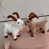Jouets en peluche chèvre réalistes, nouveaux, super doux, simulation de chèvre blanche, adorables jouets en peluche chèvre noire, cadeaux pour enfants