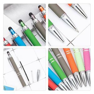 Promotional New Stylish Multifunction Ball Stylus Soft Touch Screen <b>Pen</b> 2 in 1 With Custom Logo Metal Ballpoint <b>Pens</b> - Product Image 2