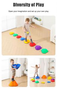 Ensemble de pierres d'équilibre en forme de cœur pour enfants, blocs d'équilibre pour tout-petits, jouets, équipement de fitness intérieur et extérieur - Product Image 2