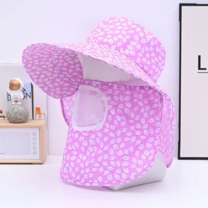 Sombrero de Pescador con Protección Solar y Protector Facial, Transpirable y Plegable, para Ciclismo al Aire Libre, Recolección de Té, Diseño Rosa para Adultos - Product Image 2