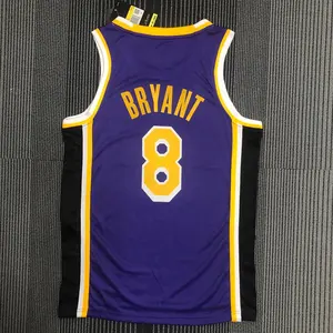 Los Angeles City Kobes Bryant 8 24 Black Mamba cucita maglia da basket pantaloncini da uomo personalizzati LeBrons James 23 Laker uniformi