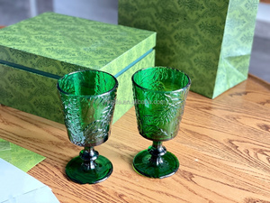 Ensemble de verres à eau, à vin et à boissons en cristal vintage, boîte cadeau - Product Image 4