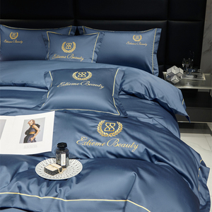 Parure de lit en satin blanc plat Sferra Grande, housse de couette, draps, luxe hôtelier, 1800 fils - Product Image 5