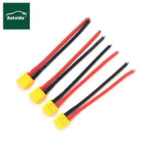 XT60 Plug Male Connector and 1PCS Female Connector with 5.9Inch 14AWG Cable for RC Lipo Battery FPV Drone