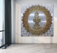 Décoration d'hôtel/maison plaque d'aluminium sans cadre impression texte de bénédiction islamique Art mural