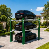 Système de stationnement vertical pour voitures à 4 poteaux GG Lifters PEP54/3700 Trilevel Storage Lift pour la maximisation de l'inventaire vertical
