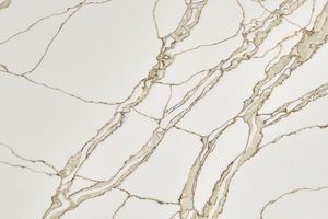 Îlots de comptoir contemporains en dalles de quartz blanc Calacatta avec veines dorées 5017 Calacatta Gold, îlot de cuisine artificiel - Product Image 4