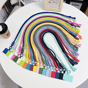 Collier ajustable pour téléphone portable <span class=keywords><strong>Cordon</strong></span> universel pour téléphone en nylon Patch Cross Neck Clip Macaron Color Long Neck Chain Rope - Product Image 2