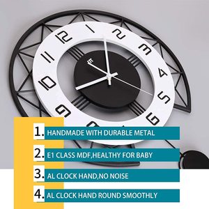 <span class=keywords><strong>Reloj</strong></span> de pared grande para decoración de sala de estar, moderno y silencioso, para <span class=keywords><strong>casa</strong></span>, cocina y dormitorio - Product Image 3