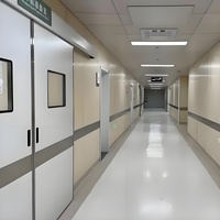 Puertas Corredizas Dobles de Acero con Apertura Lateral, Eléctricas, Modernas, Herméticas y Bien Selladas para Hospitales