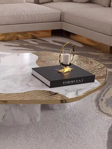 Furnitstyle hiện đại làm tổ bảng cổ cà phê và <span class=keywords><strong>Cocktail</strong></span> bảng bán đá cẩm thạch thiết lập của 2 Cà phê đá cẩm thạch Đầu Bàn cà phê - Product Image 5