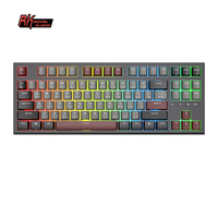 Teclado Mecánico para Juegos Royal Kludge RK R87, Retroiluminación RGB, Teclado con Cable para Computadora, Interruptores Rojos, Teclas Tailandesas