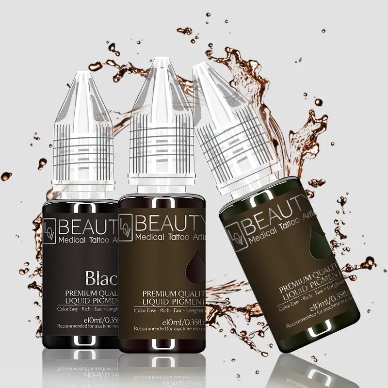 Newest Private label liquid Easy to color Permanent Makeup ink Microblading Pigment For Eyebrow