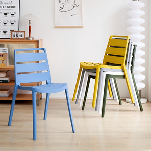 <span class=keywords><strong>Sedie</strong></span> da Pranzo Impilabili per Esterni, Caffè e Hotel, Struttura Robusta in Plastica PP Colorata, per Casa e <span class=keywords><strong>Cucina</strong></span> - Product Image 4