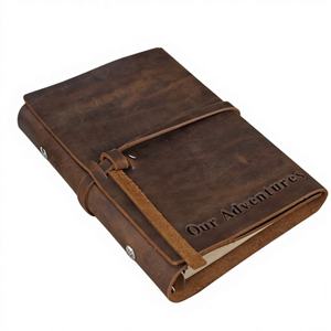 Couverture de carnet pliable de luxe en cuir véritable avec protection et support rechargeable pour la planification quotidienne NBC-0026 - Product Image 1