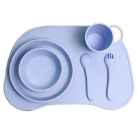 Ensemble de vaisselle pour bébé et nourriture solide, bavoir, bol à ventouse, cuillère, assiette, ensemble de 12 pièces, vaisselle en silicone pour bébé et tout-petit