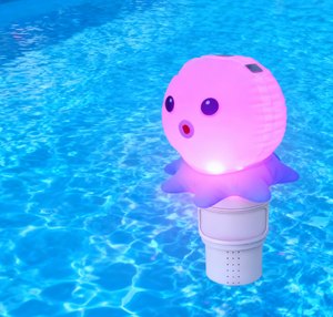 LED Solar <span class=keywords><strong>pulpo</strong></span> <span class=keywords><strong>piscina</strong></span> flotador de <span class=keywords><strong>cloro</strong></span> dispensador químico Color lámpara flotante extraíble taza flotante dispensador de medicamentos - Product Image 2