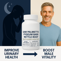 Capsules Naturelles aux Plantes pour la Santé de la Prostate Hommes Femmes, Vitalité, Soutien Immunitaire, 60 Capsules/Bouteille, Durée de Conservation 2 Ans, Testé par un Tiers