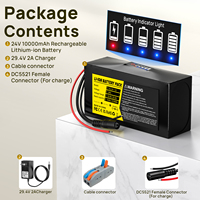Batterie Li-ion 24V 10Ah 240Wh pour appareils électriques, piano, instruments médicaux, stockage d'énergie solaire, onduleur DIY 7S2P – En stock