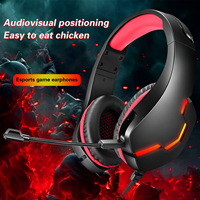 Casque de jeu en gros d'usine sur l'oreille casque PC filaire prise 3.5mm pour les cours en ligne d'étudiants d'esports de café Internet
