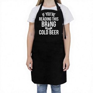 Custom Logo Reusable Durable Washable <b>Waterproof</b> Sleeveless Polyester Cotton Blend Kitchen Waist <b>Aprons</b> for Home Use Wholesale - Product Image 3