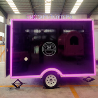 Camion à glace mobile à 2 roues pour cuisine complète Camion à glace pour jus de fruits et café Remorque mobile pour boissons Camion à nourriture avec cuisine complète