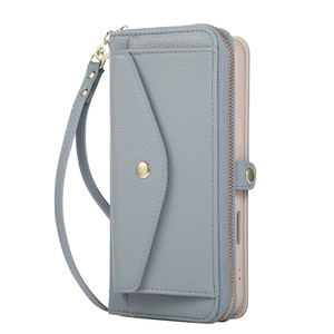 Étui portefeuille à fermeture éclair avec miroir intégré pour iPhone 17 Air/17 <span class=keywords><strong>Pro</strong></span>/16 <span class=keywords><strong>Pro</strong></span>/15 Plus/14, avec emplacements pour cartes - Product Image 4