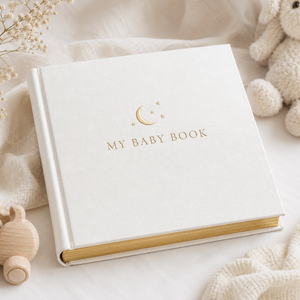 LABON <span class=keywords><strong>Livre</strong></span> de souvenirs <span class=keywords><strong>personnalisé</strong></span> pour bébé, journal de mémoire, couverture rigide en lin blanc, suivi des étapes importantes du premier an, organisateur de souvenirs pour nouveau-né - Product Image 2