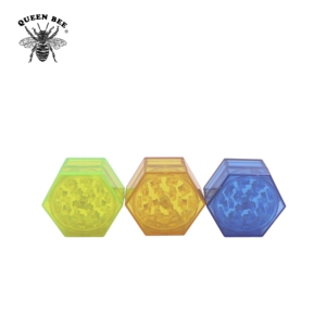 Grinder <span class=keywords><strong>in</strong></span> Plastica Joli a Due Strati per Tabacco, Grinder Esagonale Piatto di Eccellente Qualità per Erbe con Logo Personalizzato - Product Image 6