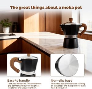 High Quality Cafetera Aluminum Espresso <b>Maker</b> Italian Coffee <b>Maker</b> Moka Pot - Product Image 3