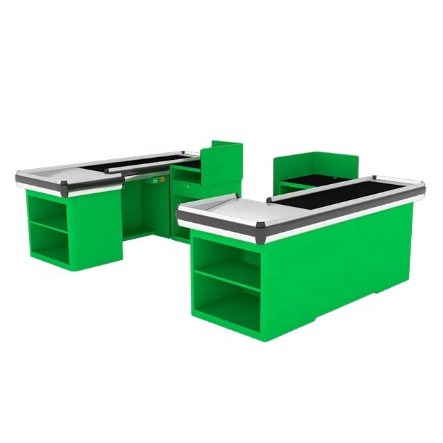 Supermarket Double Side Customized Checkout Counter