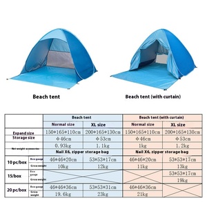 <span class=keywords><strong>Tente</strong></span> de plage de loisirs à auvent, entièrement automatique, imperméable, en polyester, une chambre, installation autonome en <span class=keywords><strong>2</strong></span> secondes, <span class=keywords><strong>tente</strong></span> de soleil d'été, extérieur - Product Image 1
