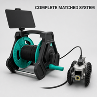 Robot d'inspection de canalisations 4K 300m avec caméra CCTV, caméra de drainage rotative à double objectif, IP68, télécommande, impression de rapport