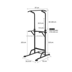 Adjustable Height Pull Up Station Home Workout Bar Pull Up Bar Push Up Home Fitness Workout Station Dip Stands Pull Up Tower