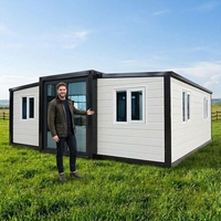 Maison mobile miniature préfabriquée modulaire, 2, 3 ou 4 chambres, maison conteneur pliable et extensible, maison conteneur préfabriquée modulaire