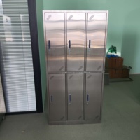 Casier de rangement industriel en acier inoxydable antirouille pour chaussures et vêtements, armoire vestiaire pour personnel, pour zone d'entrée hygiénique