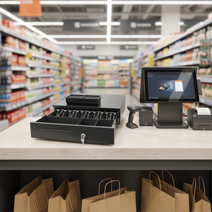 LAIBEI LB-405B1 Çelik Çevre Dostu Dayanıklı 5 Banknot 6 Bozuk Para POS Kasa Çekmecesi, Market Kullanımı İçin - Product Image 4