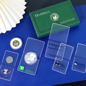 Porta Monete in PVC con Doppia Tasca 2,5x2,5 cm, Stampa UV Personalizzata, Organizzatore per Collezione di Monete, Archiviazione Sicura, Stampa Logo Personalizzata - Product Image 1