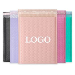 Enveloppes en polyéthylène personnalisées OEM, sacs d'expédition en plastique à bulles avec logo, pour vêtements, emballage biodégradable coloré - Product Image 2