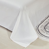 Drap de lit taille unique 100% coton-Drap plat pour dortoir, appartement, hôtel et hôpital | Doux, durable et facile d'entretien