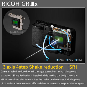 กล้องดิจิตอลคอมแพค Ri Coh GR IIIx สีดำ พร้อมเซ็นเซอร์ CMOS ขนาด APS-C ความละเอียด 24MP เลนส์ GR 40 มม. F2.8 (ในรูปแบบ 35 มม.) เซ็นเซอร์ CMOS - Product Image 2