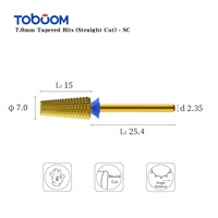 Touche de précision professionnelle Toboom pour ponceuse à ongles, fraises en acier inoxydable, éliminateur de callosités, kit de polissage pour manucure, prise US, pour nail art