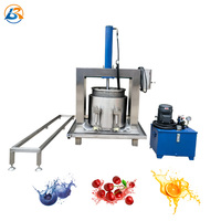 Commerciële verticale hydraulische fruitpers, automatische hydraulische sapcentrifuge met dubbele trommel voor de productie van druivenwijn en fruitsap