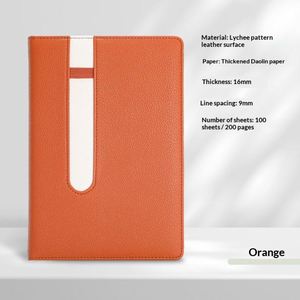 Wholesale Promotion PU Leather <b>A5</b> 20 Sheet Weekly Planner Notebook Personalized Letterpress Printed <b>Diary</b> Handmade Modern Black - Product Image 1